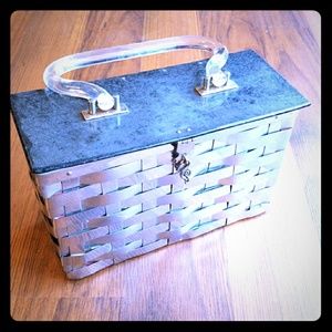 Vintage silver box purse